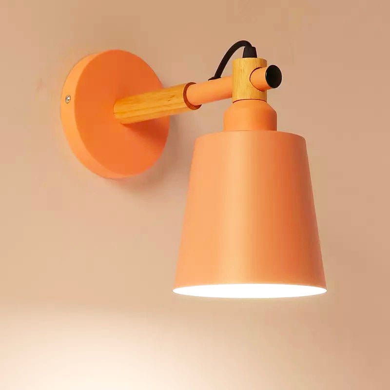 Lampada da comodino da parete in legno nordico Arancia