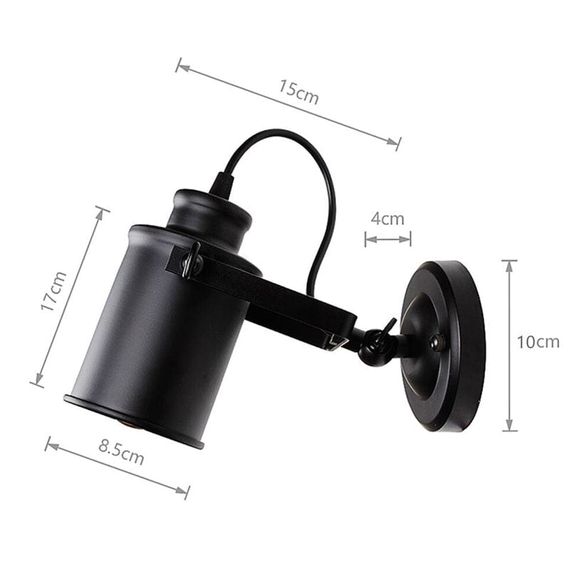 Lampada da comodino da parete vintage industriale Titolo predefinito