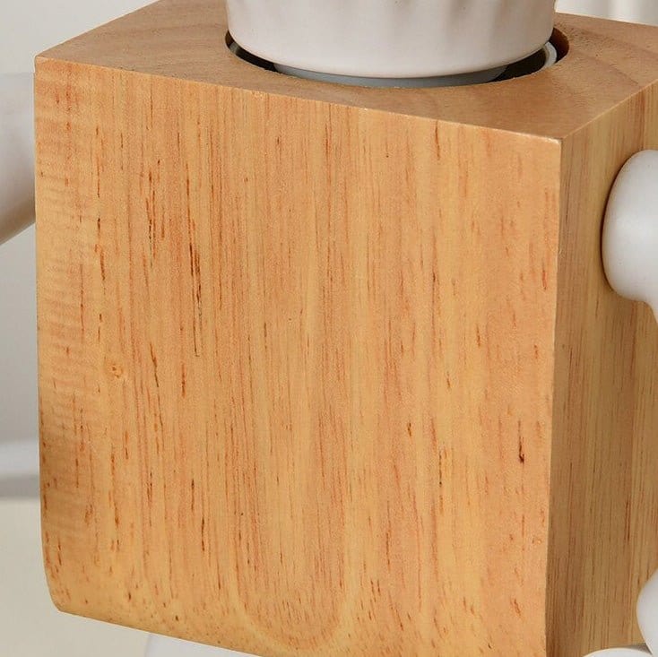 Lampada da comodino in legno umanoide Titolo predefinito