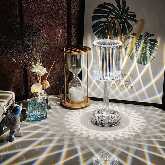 Lampada da comodino a LED rotonda con diamante