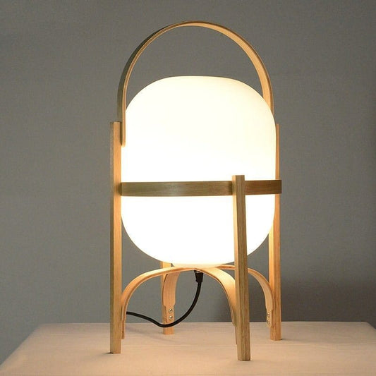 Lampada da comodino in legno giapponese Titolo predefinito