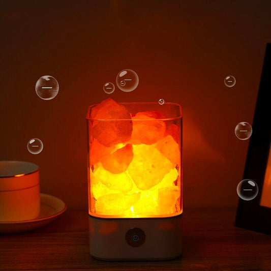 Lampada da comodino in sale dell'Himalaya