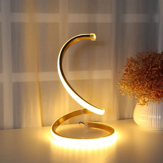 Lampada da comodino LED a spirale Titolo predefinito