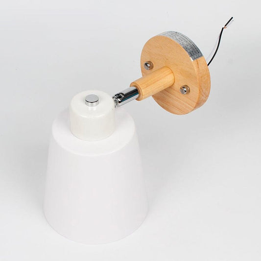 Lampada da comodino moderna da parete in legno