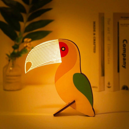 Lampada da comodino per bambini Animali Tucano