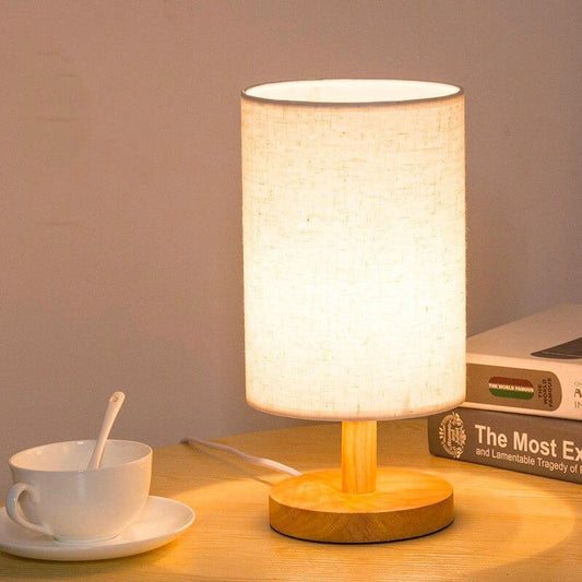 Lampada da comodino scandinava in legno