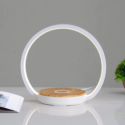 Lampada da comodino tattile con caricatore wireless Girare / Bianco