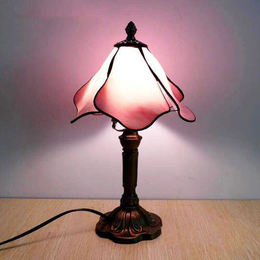 Lampada da comodino vintage Tiffany Rose Titolo predefinito